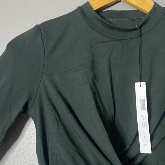 SUSANA MONACO x REVOLVE Caviar Green   Mock neck Mini Dress Grunge Whimsigoth XS - Picture 8 of 10